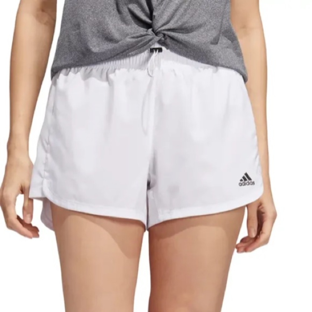 Women's Adidas Pacer Bungee Shorts Size XL  White Running HN0837 NWT perfect